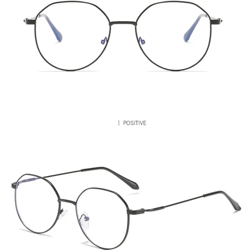 Metal Round Anti Blue Light Glasses Women Men Classic Square Eyeglasses Frames Transparent Computer Glasses Oculos Feminino Glasses