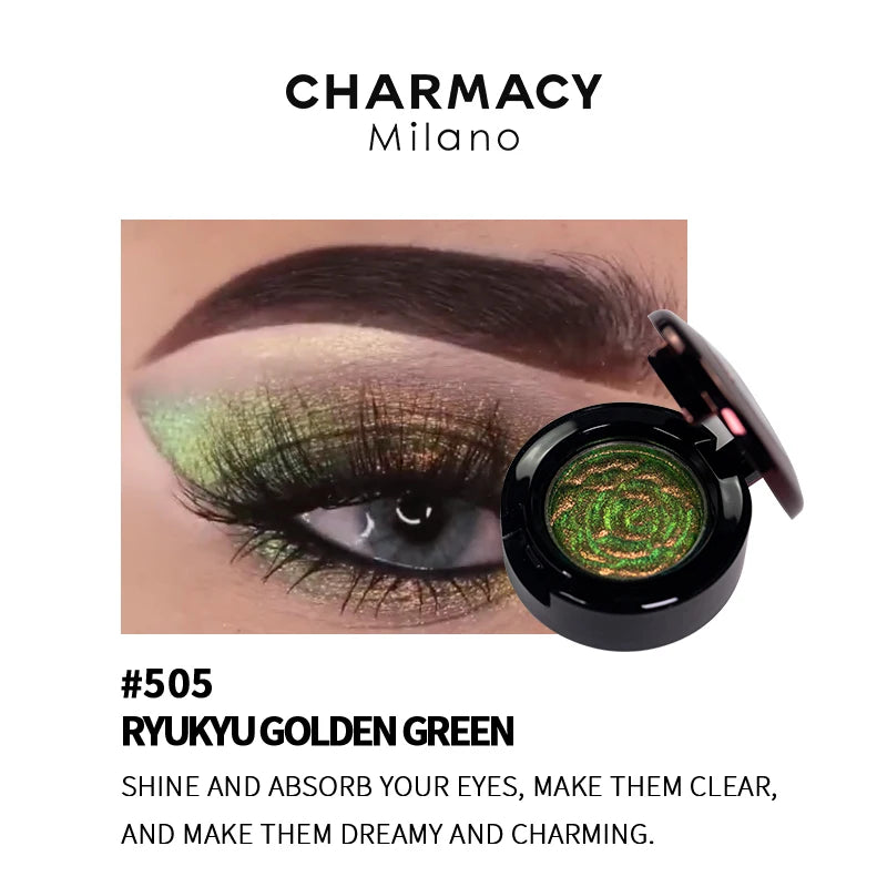 6 Colors Glitter Optical Chameleon Powder Eyeshadow Long Lasting Easy to Wear Eye Shadow for Women Makeup Cosmetic eyes