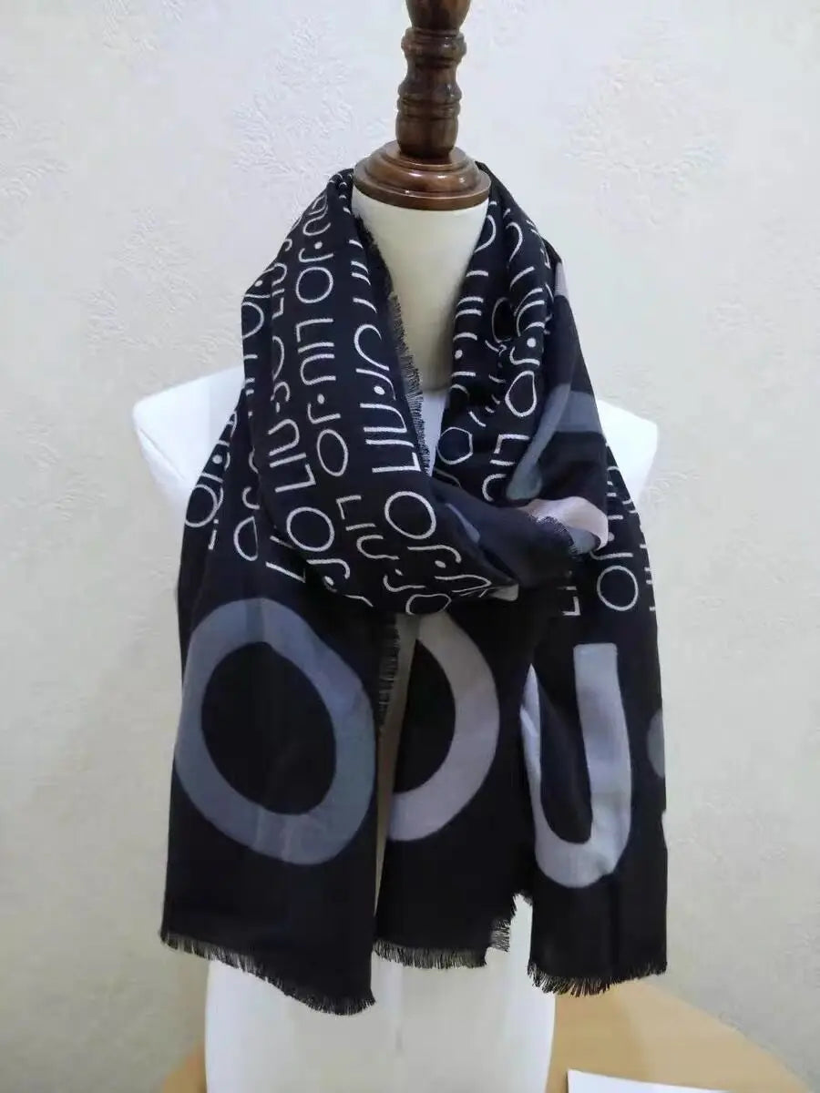 Foreign Trade Original Order Italy Luxury brand liu jo Hot selling Embroidered Print Beach Sunshade Multi functional Scarf scarf and shawl