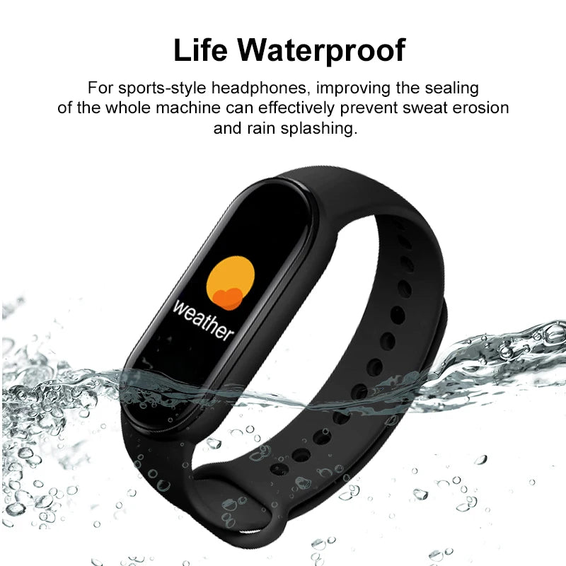 M6 Smart Watch Men Women Fitness Smart Bracelet Sports Band Heart Rate Blood Pressure Monitor Waterproof Multi-function Watches watch