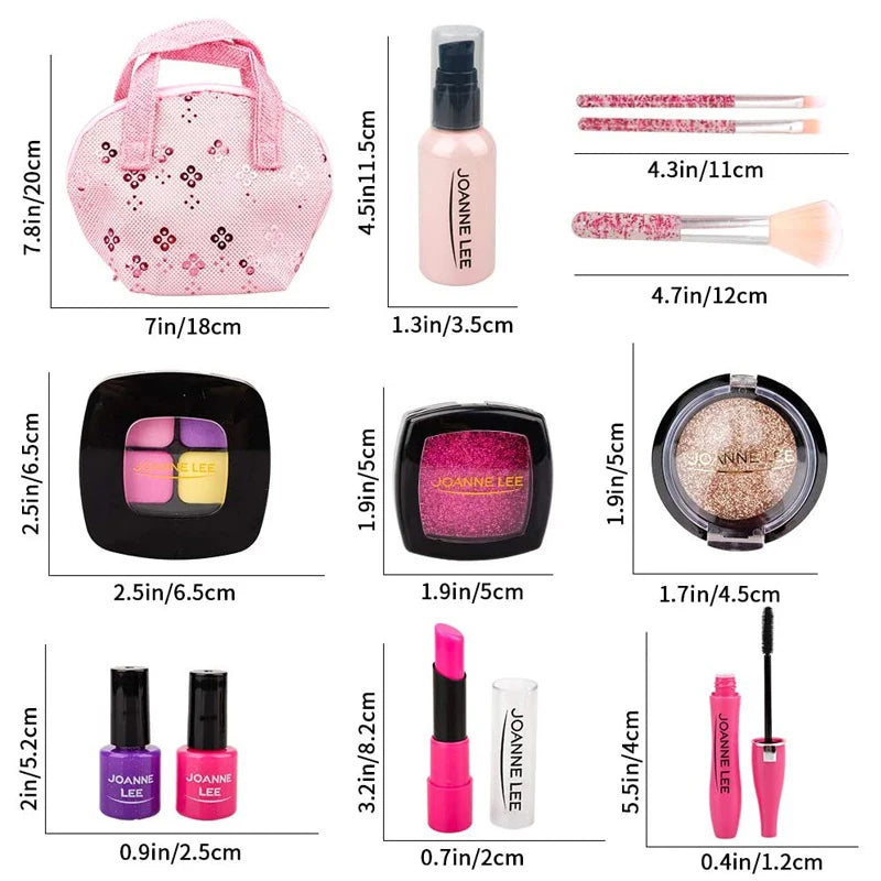 Kids Toys Simulation Cosmetics Set Pretend Makeup Toys Girls Play House Simulation Blinger Makeup Girls Play Bling Cosmetic Toy kids makeup