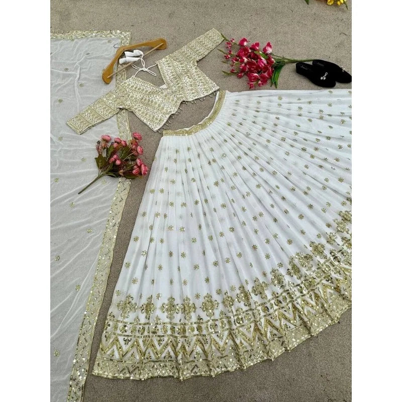 Lehenga Choli con Dupatta, splendido abito da sposa da donna