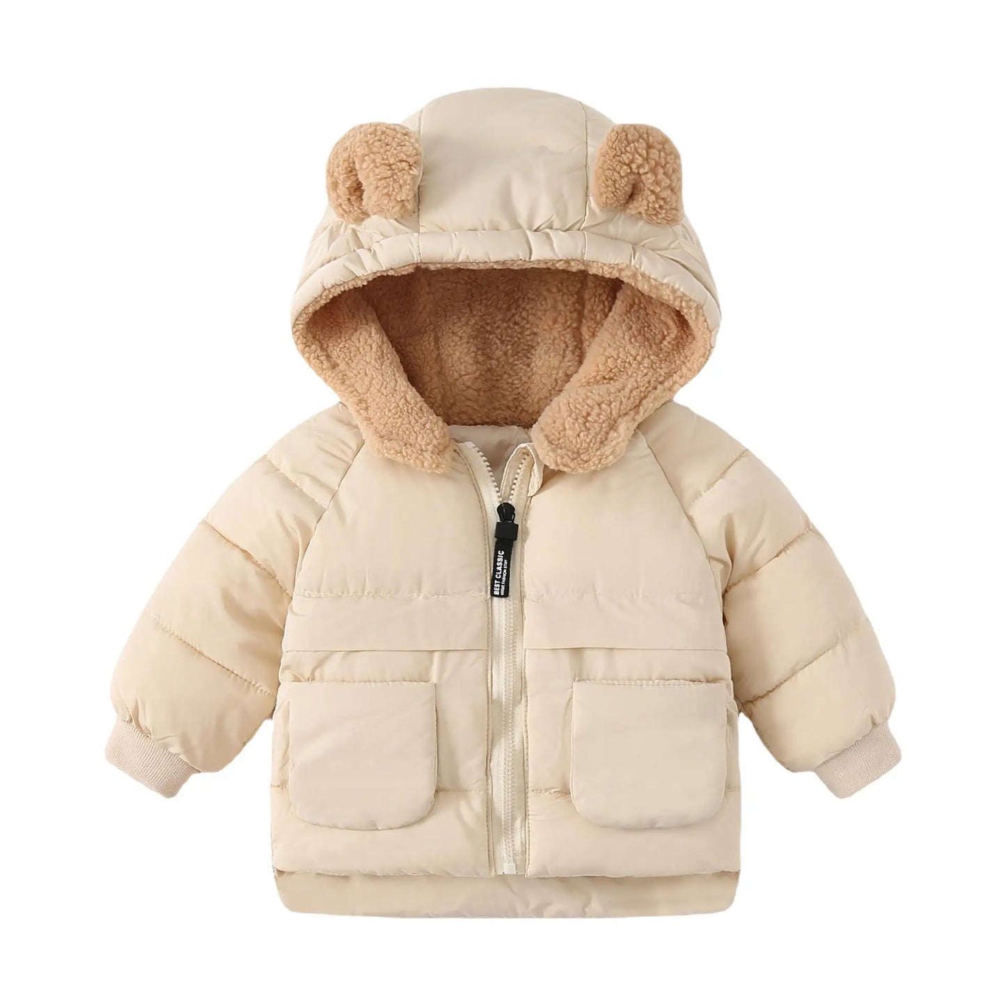 Korean Autumn Winter Children Boy Parkas Cartoon Bear Ears Little Girl Jacket Coat 1-6 Years Kids Boy Outerwear Outfit girls jackets and coats