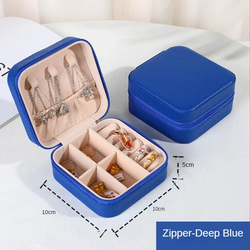 Jewelry Organizer Display Travel Jewelry Case Boxes Portable Jewelry Box Leather Storage Joyeros Organizador De Joyas jewellery box