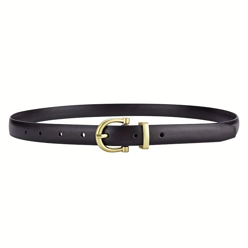 New Women's Fashionable Thin Buckle Belt, Detachable Double Side Denim Belt As A Gift For Mothers And Girlfriends belt