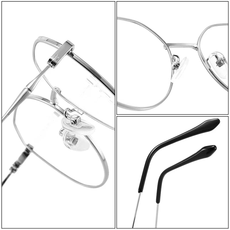 Metal Round Anti Blue Light Glasses Women Men Classic Square Eyeglasses Frames Transparent Computer Glasses Oculos Feminino Glasses