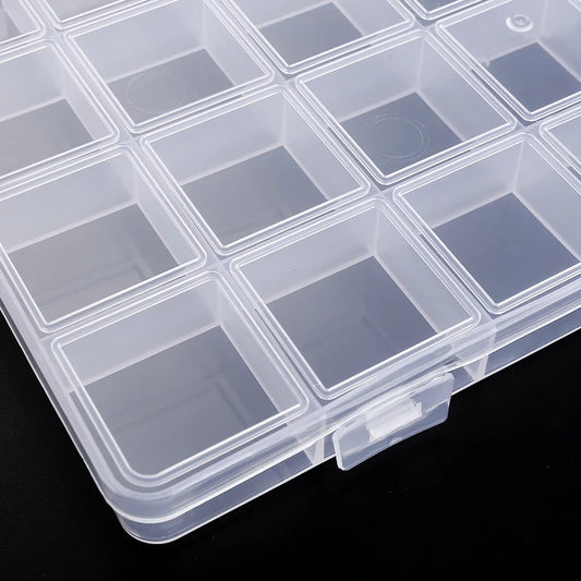 Transparent Storage Container Jewelry Box Clear Plastic Organizer Box Empty Earring Storage Organizer Display Case for Beads jewellery box