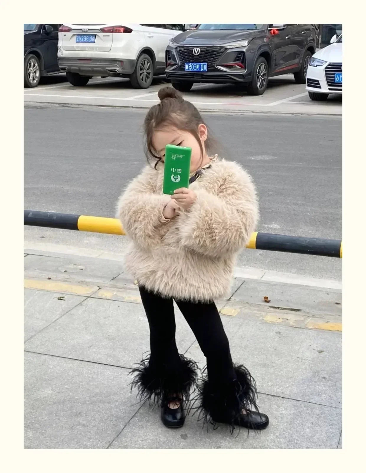 Coats Winter New Girls Plush Thickening Children Clothing Versatile Furs Cotton Fashion Outerwear Simple Warm girls jackets and coats