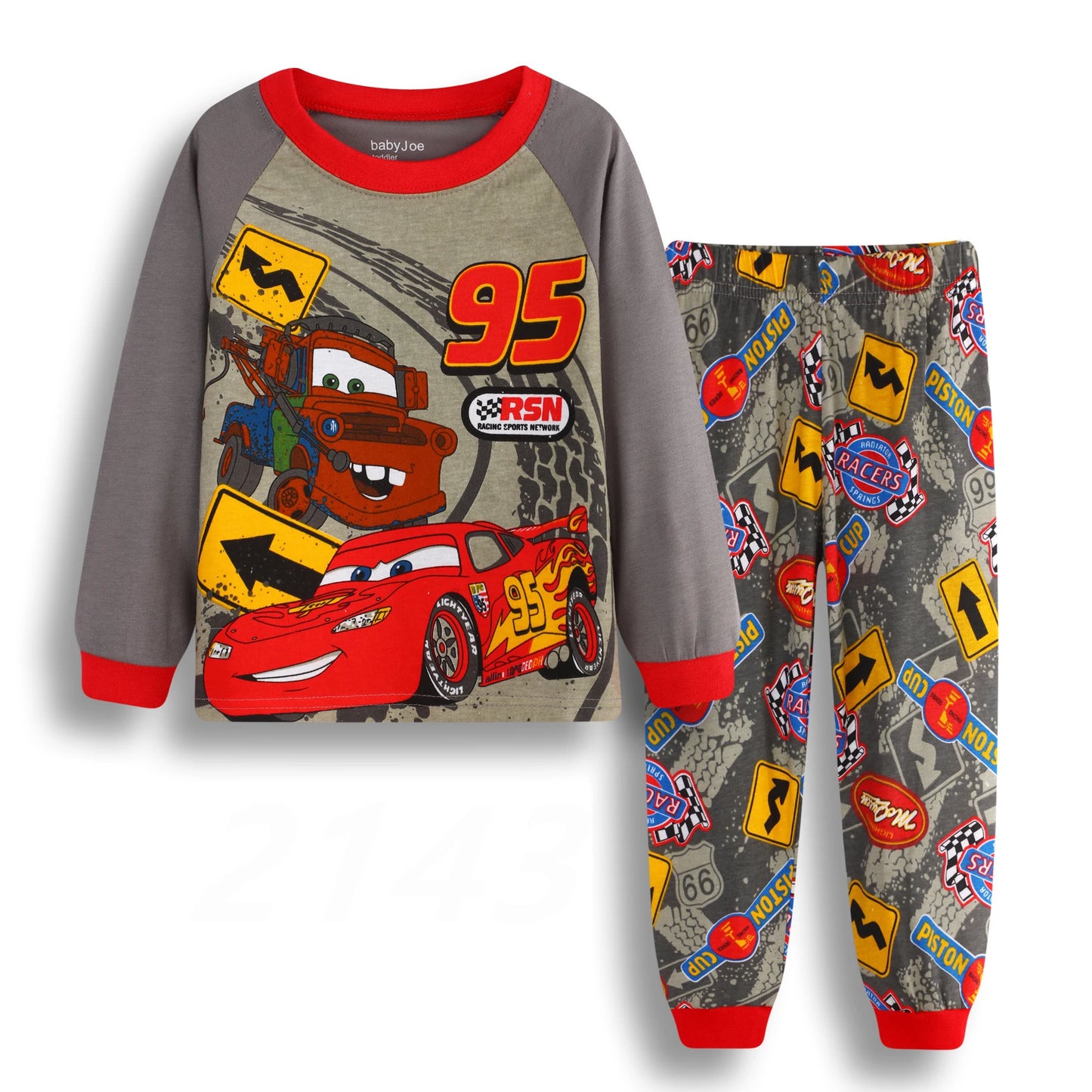 Spring Autumn Children's Clothing Sets Boys 95 Cars McQueen Cartoon Sleepwear Clothes Kids Pajamas Set Baby Girls Cotton Pyjamas sports wear boys