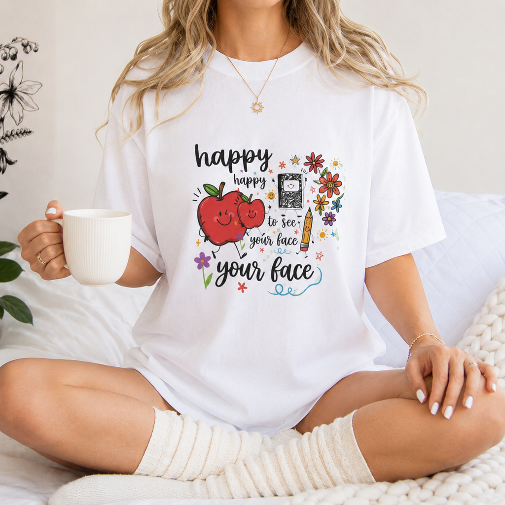 Happy to See Your Face T-Shirt | Cute Kawaii Tomato Graphic Tee
